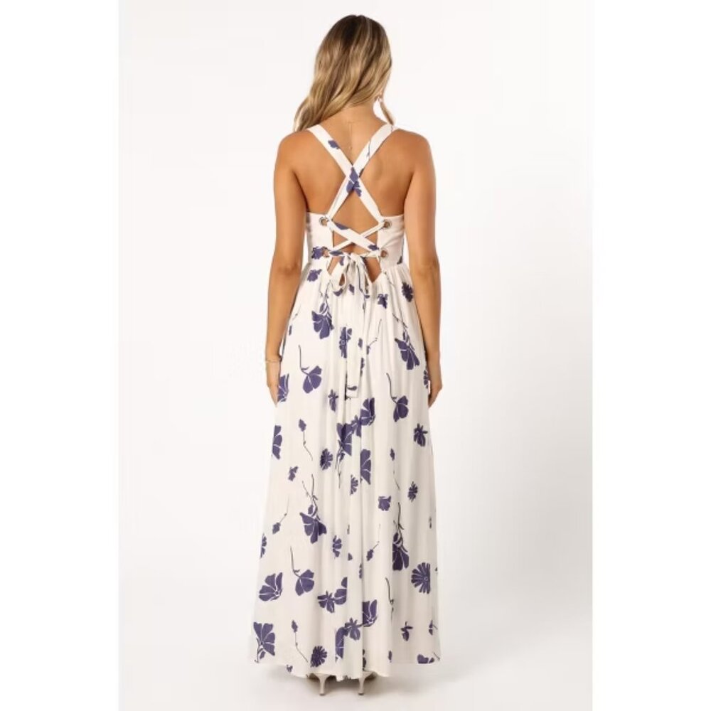 Petal & Pup Hazel Navy Floral Maxi Dress L - Picture 4 of 9